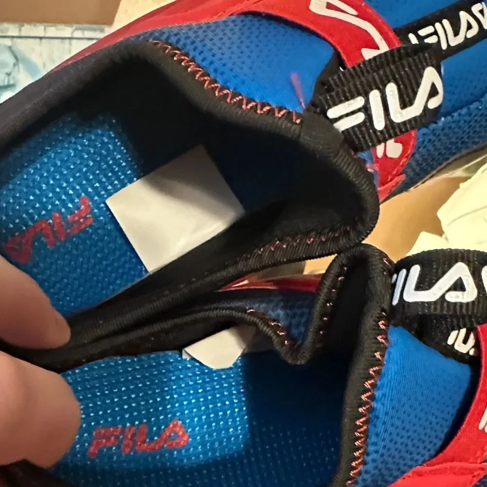 Fila Kids Sneakers in Blue and Red BNIB size 2 boys